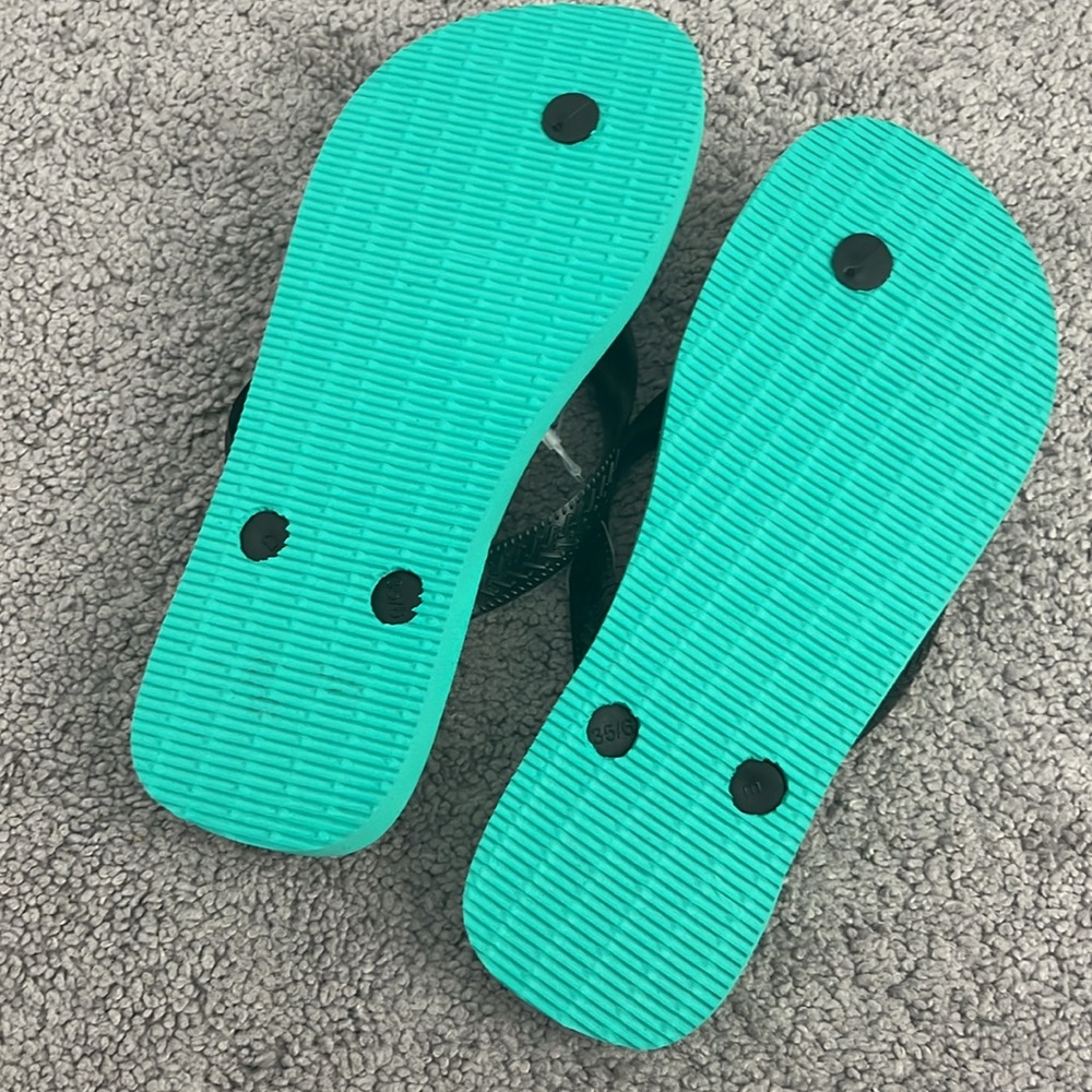 Havaianas Blue Tropical Noronha Brazil Flip Flops - Picture 4 of 5